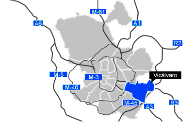 Mapa del distrito de Vicálvaro