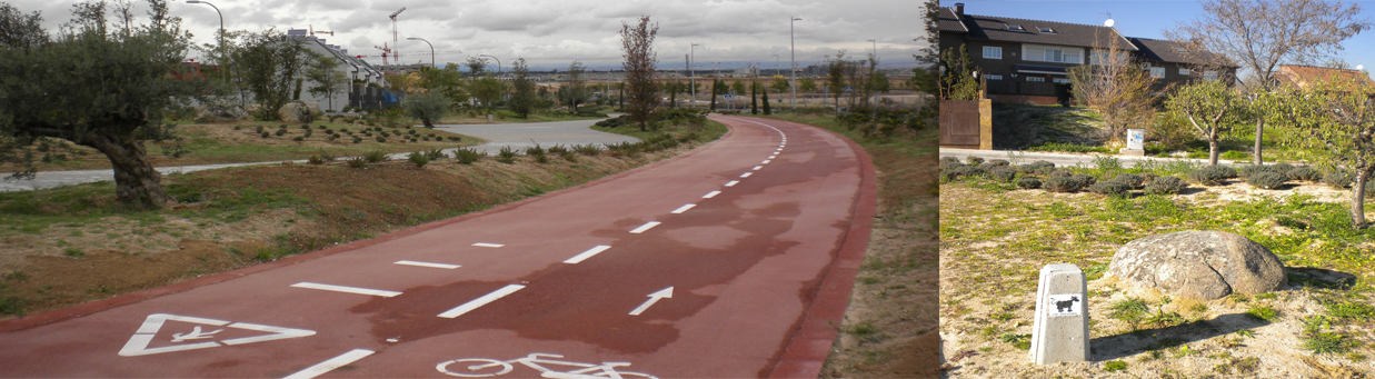 Nuevas zonas de ocio. V&iacute;a Pecuaria del Parque Forestal de Valdebebas