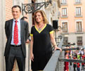 La alcaldesa de Madrid, Ana Botella, con el astronauta Pedro Duque, pregonero de las Fiestas de San Isidro 2012