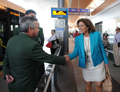La alcaldesa, Ana Botella, a su llegada al acto de la EMT