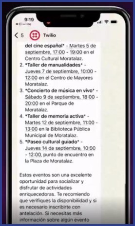 repuestas de la aplicación