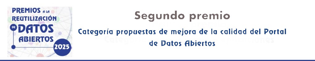 Segundo premio Mejora de calidad del Portal de Datos Abiertos