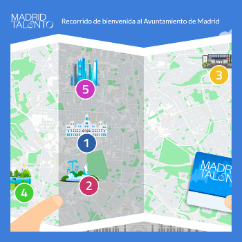 "Acceso al recorrido de bienvenida al Ayuntamiento de Madrid""