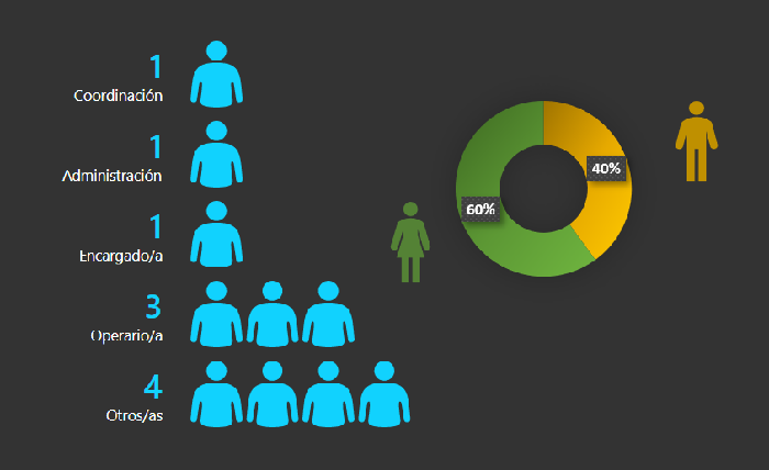 Gr&aacute;fico de la composici&oacute;n de la plantilla