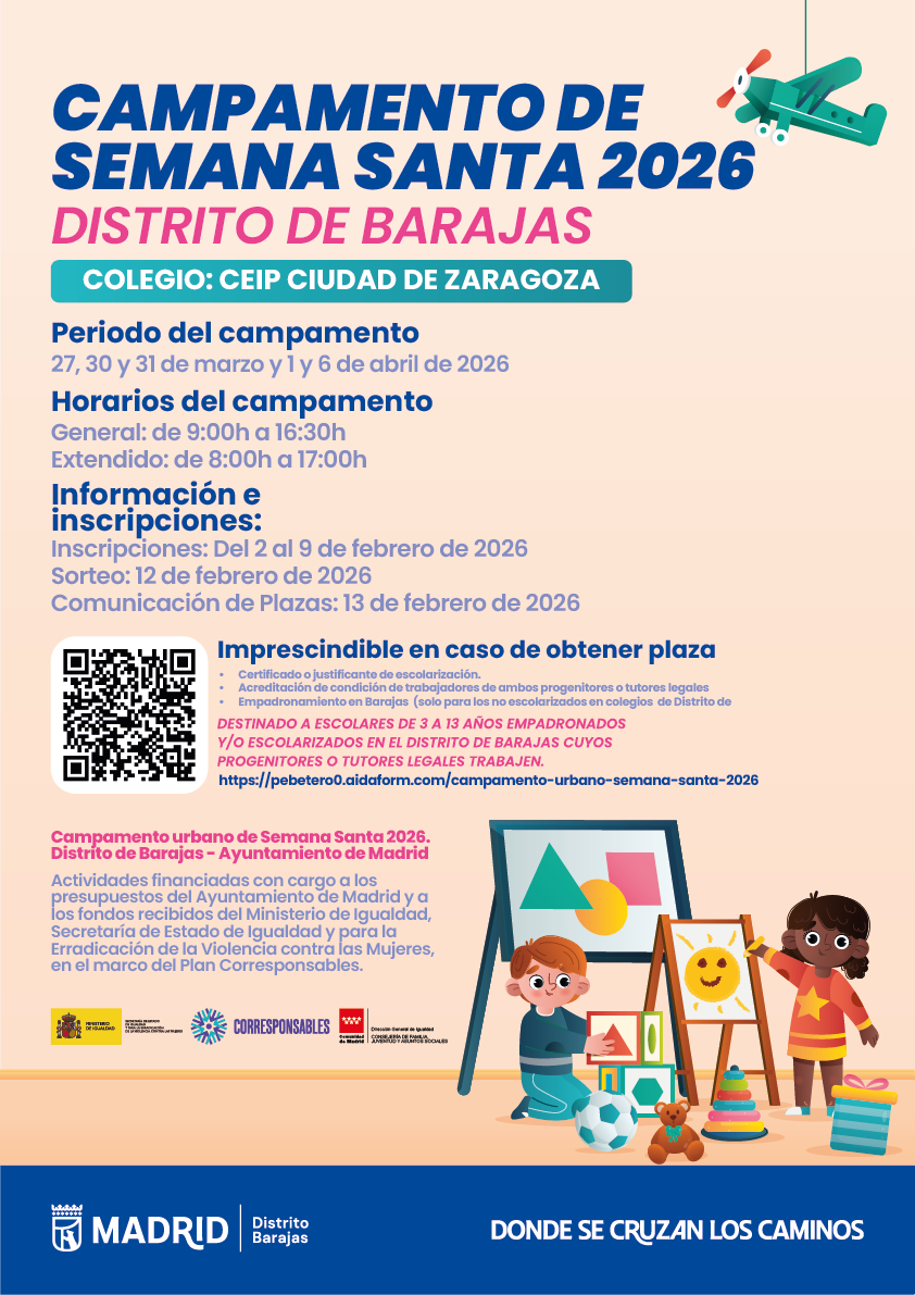 Cartel Campamento de Semana Santa Barajas 2026