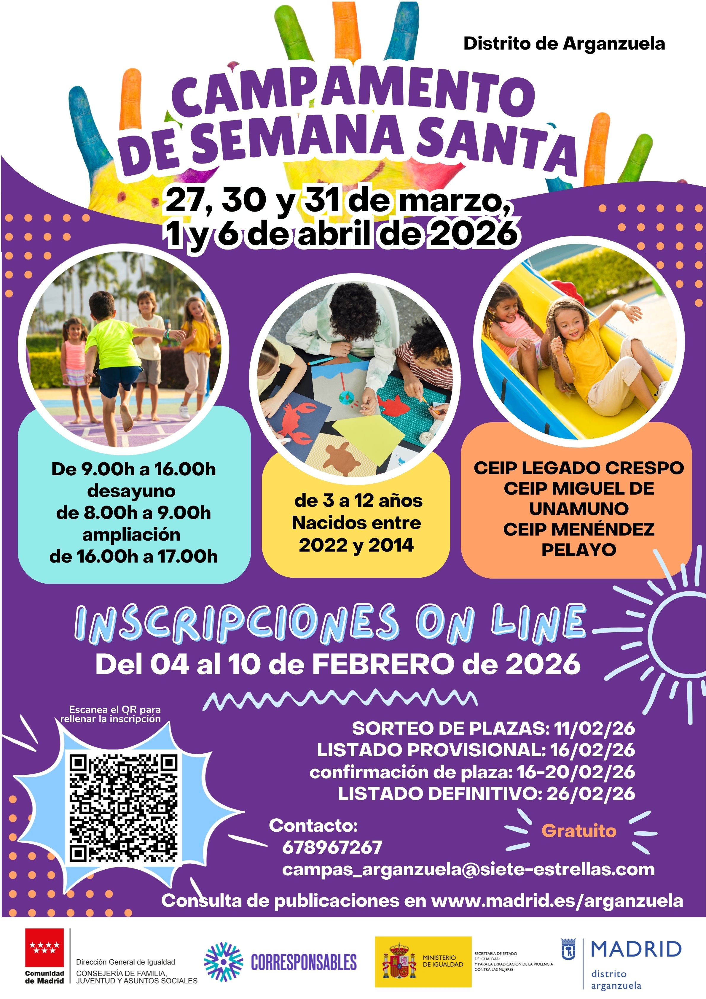 cartel campamento Semana Santa Arganzuela 26