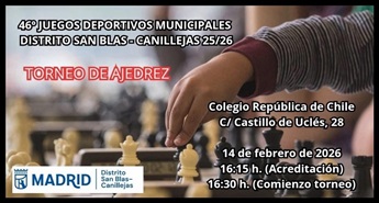 Jornada de ajedrez. Distrito San Blas - Canillejas