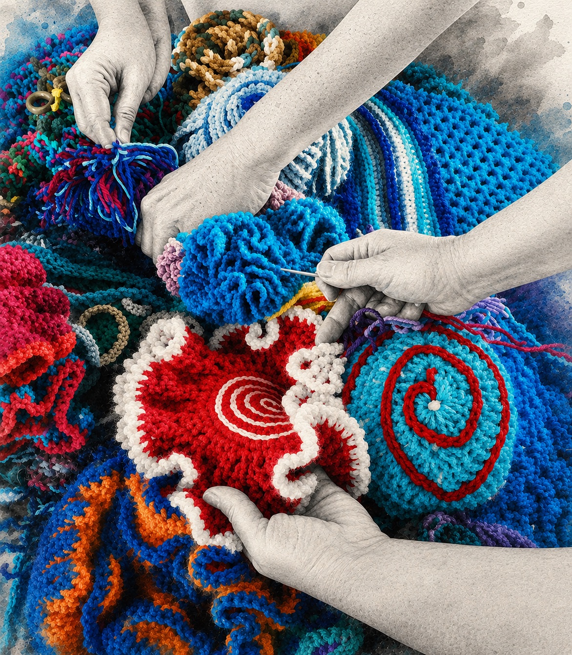 tejidos de colores