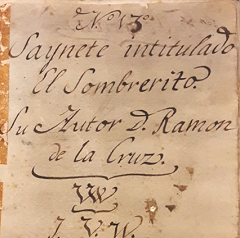 Portada del sainete El sombrerito