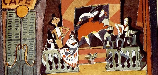 Rafael Barradas:  Boceto para La linterna mágica. Ilustración en Un teatro de arte en España, 1926