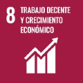 Icono del  Objetivo de Desarrollo Sostenible 8