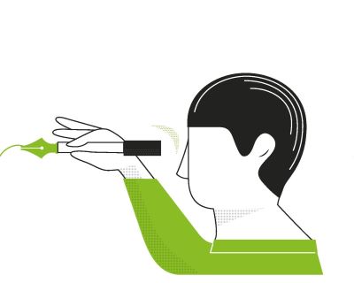 se&ntilde;or con una pluma