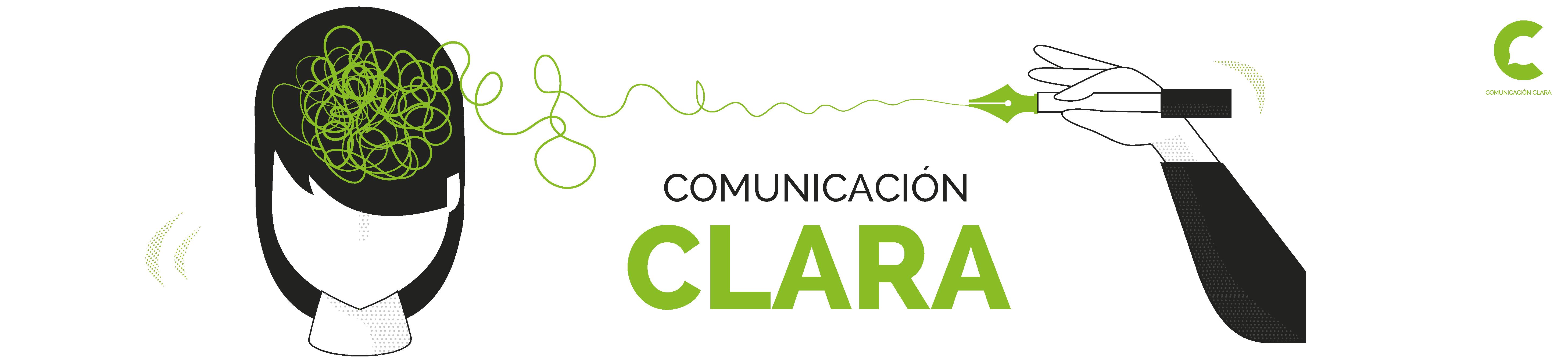 Enredo con pluma y frase Comunicaci&oacute;n Clara