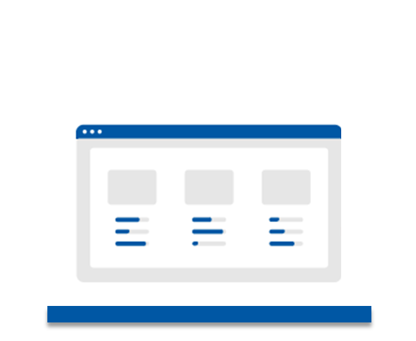 Imagen de tres listados sin letras