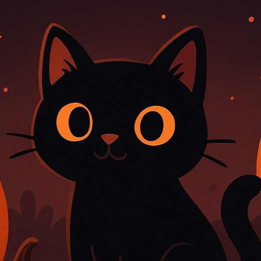 Imagen de un gato negro, típico de Halloween