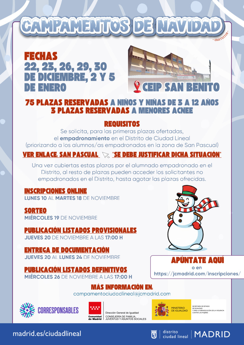 Campamento Navidad Barrio San Pascual 2025