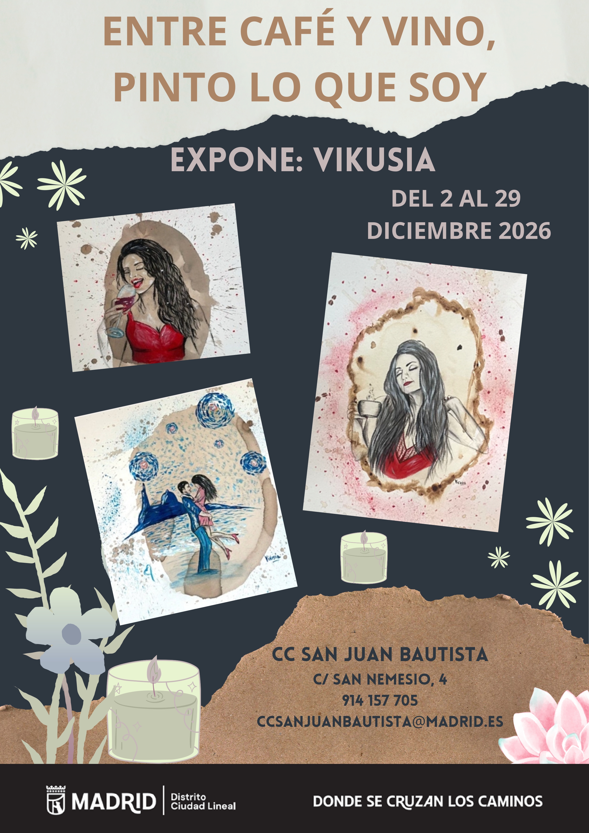 Exposición: Entre café y vino, pinto lo que soy