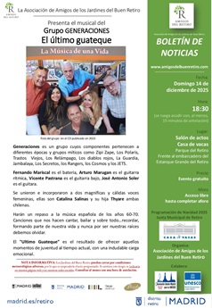 Cartel con información y fotografía de la actividad