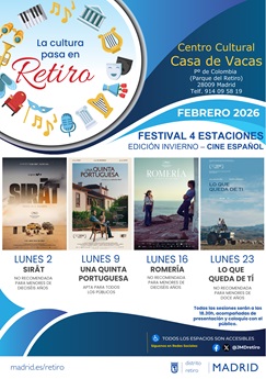 Cartel con informaci&oacute;n del festival y 4 pel&iacute;culas