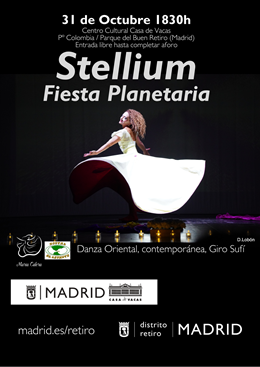 Cartel con informaci&oacute;n de la actividad y foto de bailarina