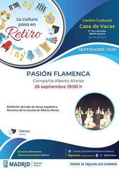 Cartel con fotograf&iacute;a e informaci&oacute;n de la actividad cultural