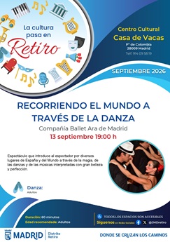 Cartel con fotograf&iacute;a e informaci&oacute;n de la actividad cultural