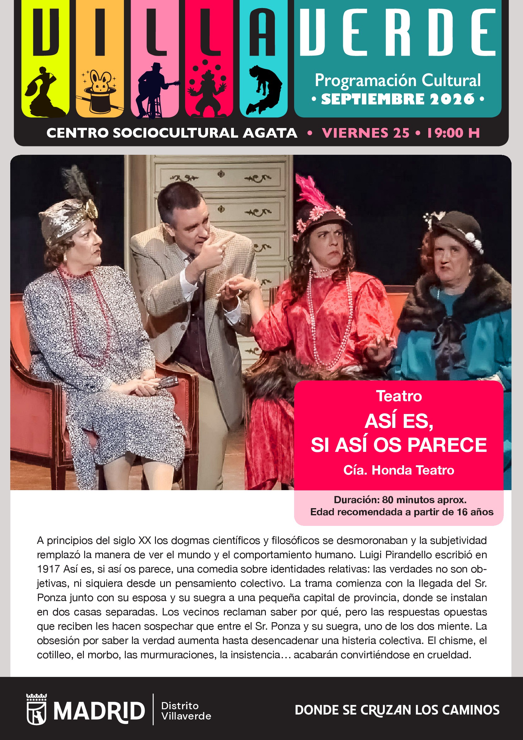 Teatro: `Así es, si así os parece´
