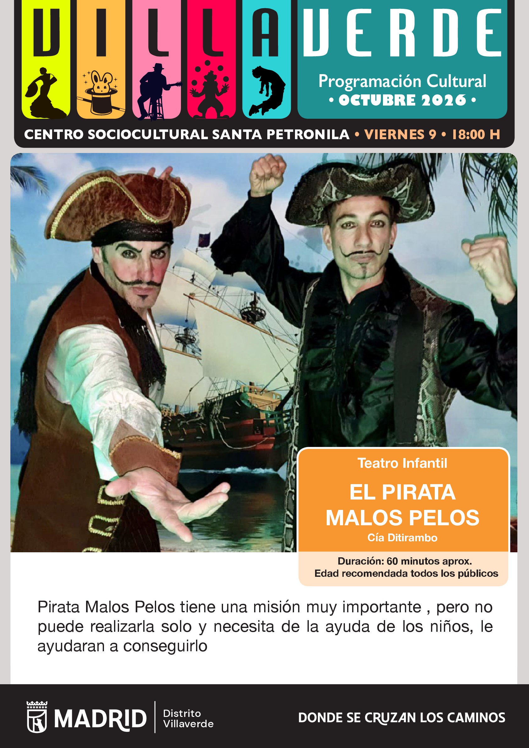 Teatro Infantil: `El Pirata Malos Pelos´