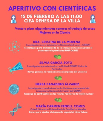 Imagen de la actividad Aperitivo con científicas.