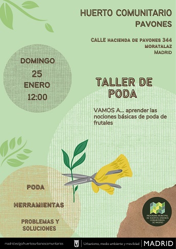imagen de Taller de Poda en el huerto Pavones: domingo 25 de enero a las 12:00 h