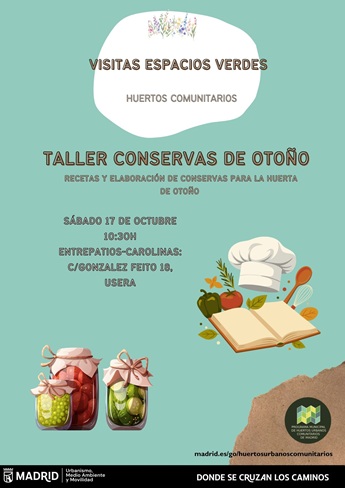 Taller de conservas de otoño en el espacio Entrepatios-Carolinas