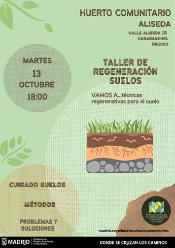 Taller de regeneración de suelos en el Huerto Comunitario Aliseda