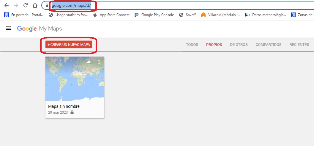 Acceder a Google Maps - Mis mapas