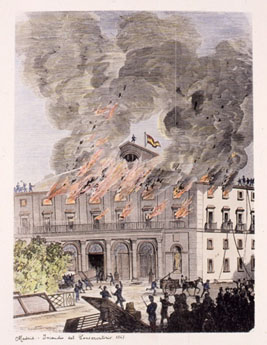 Incendio en la cárcel de Madrid en 1791