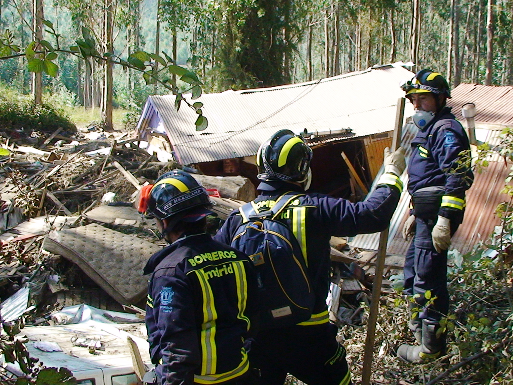 Terremoto en Chile. Casas derrumbadas