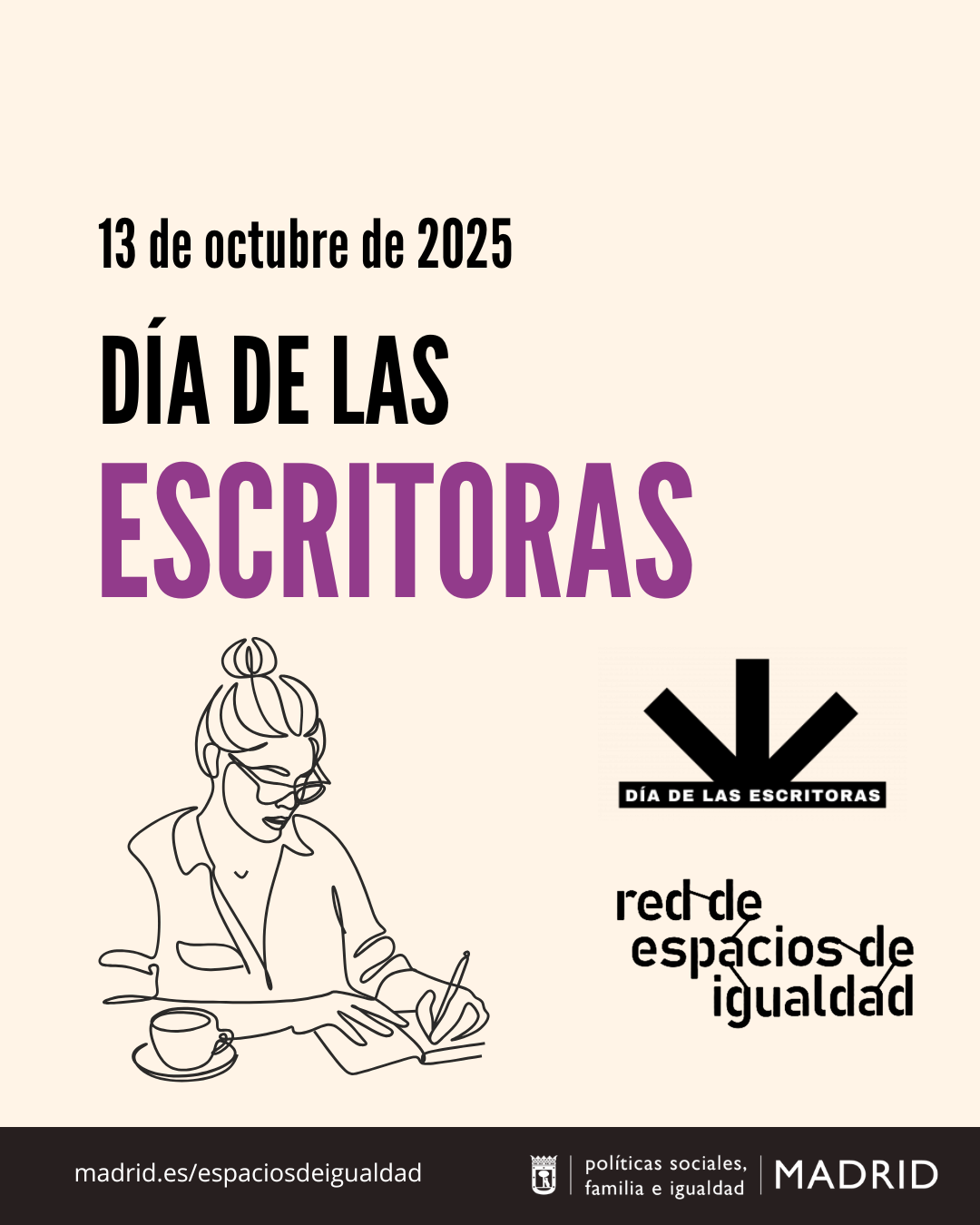 dia de las escritoras - cartel con título
