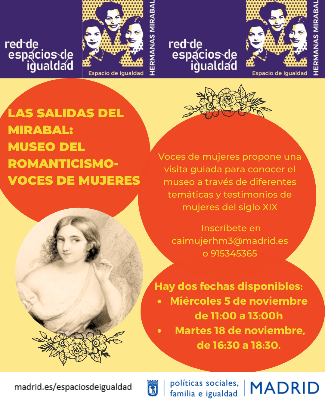 Cartel con el texto contenido en web