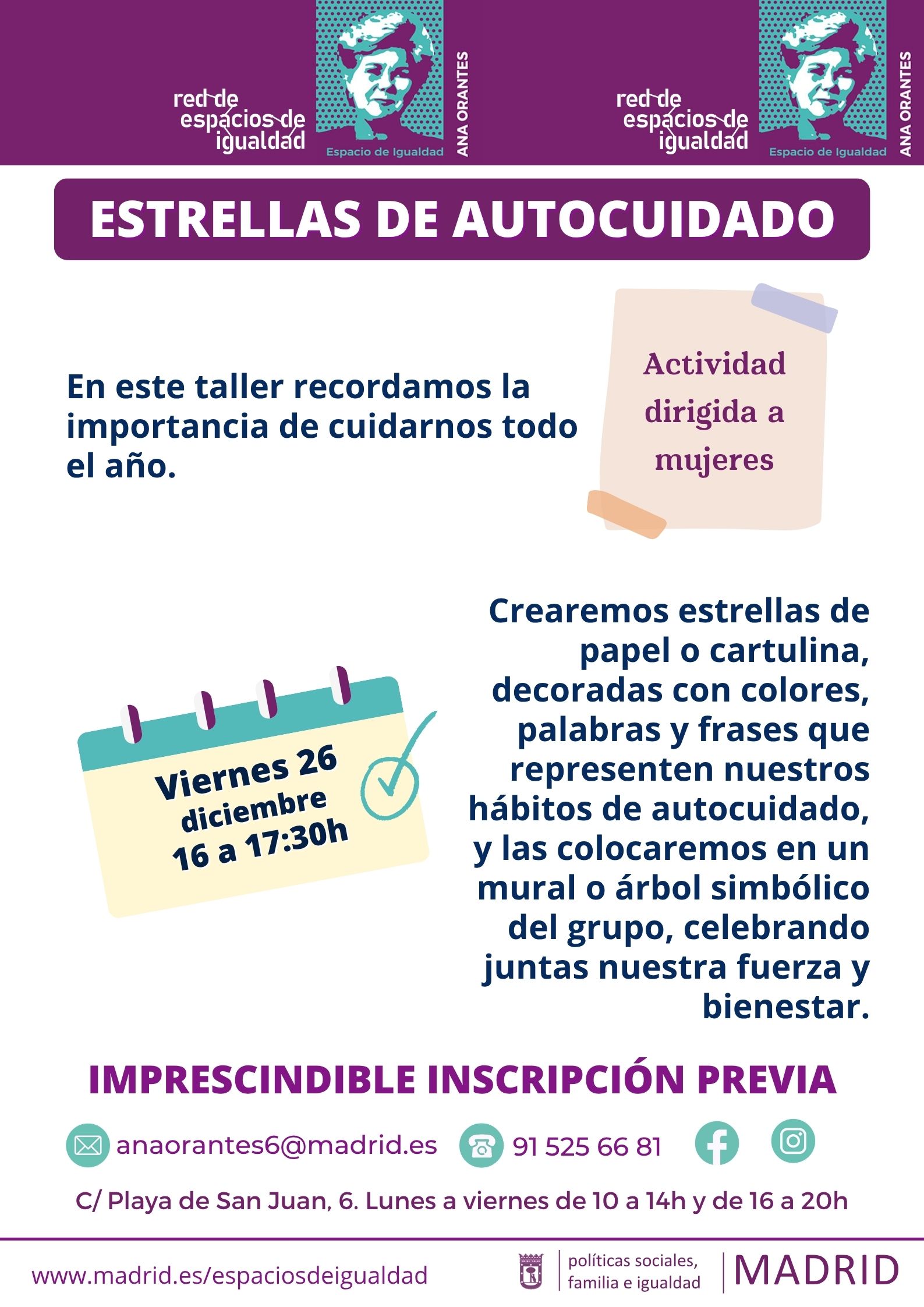 cartel con texto informativo similar a lo publicado en web