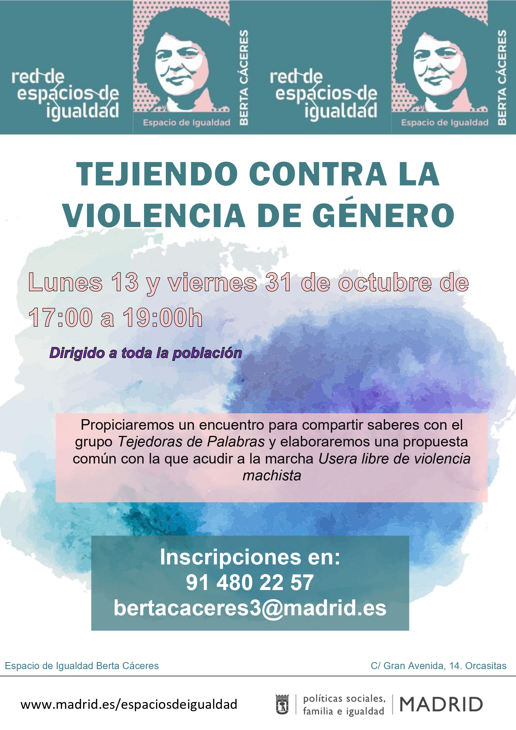 cartel con la misma información que en web