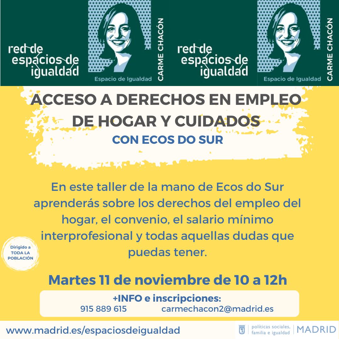 Cartel con texto con la misma información que en web
