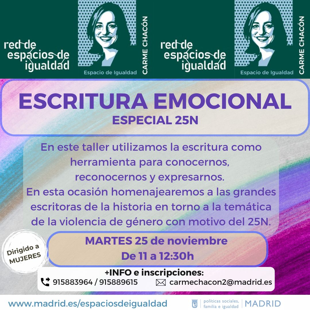 Cartel con texto contenido en la web
