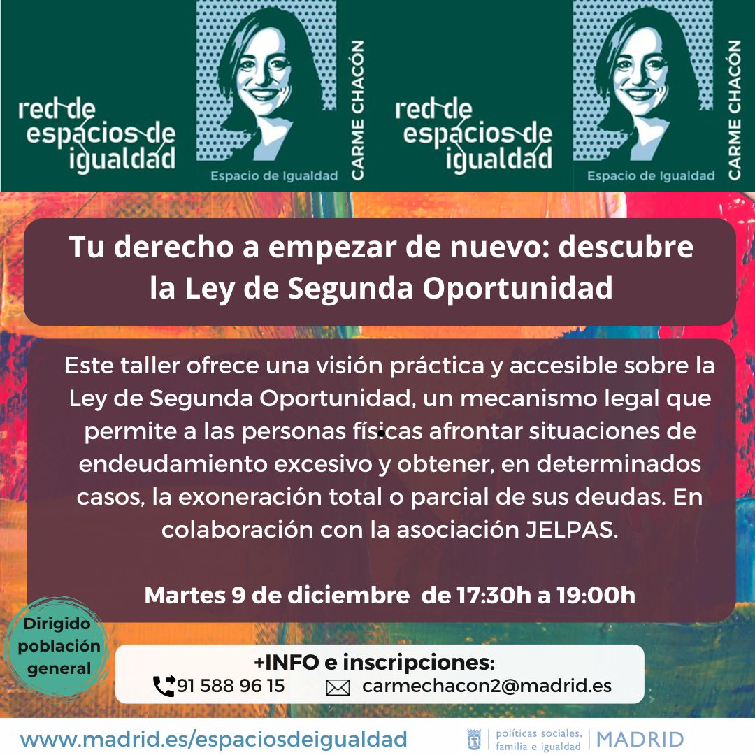 Cartel con texto con la misma información que en web