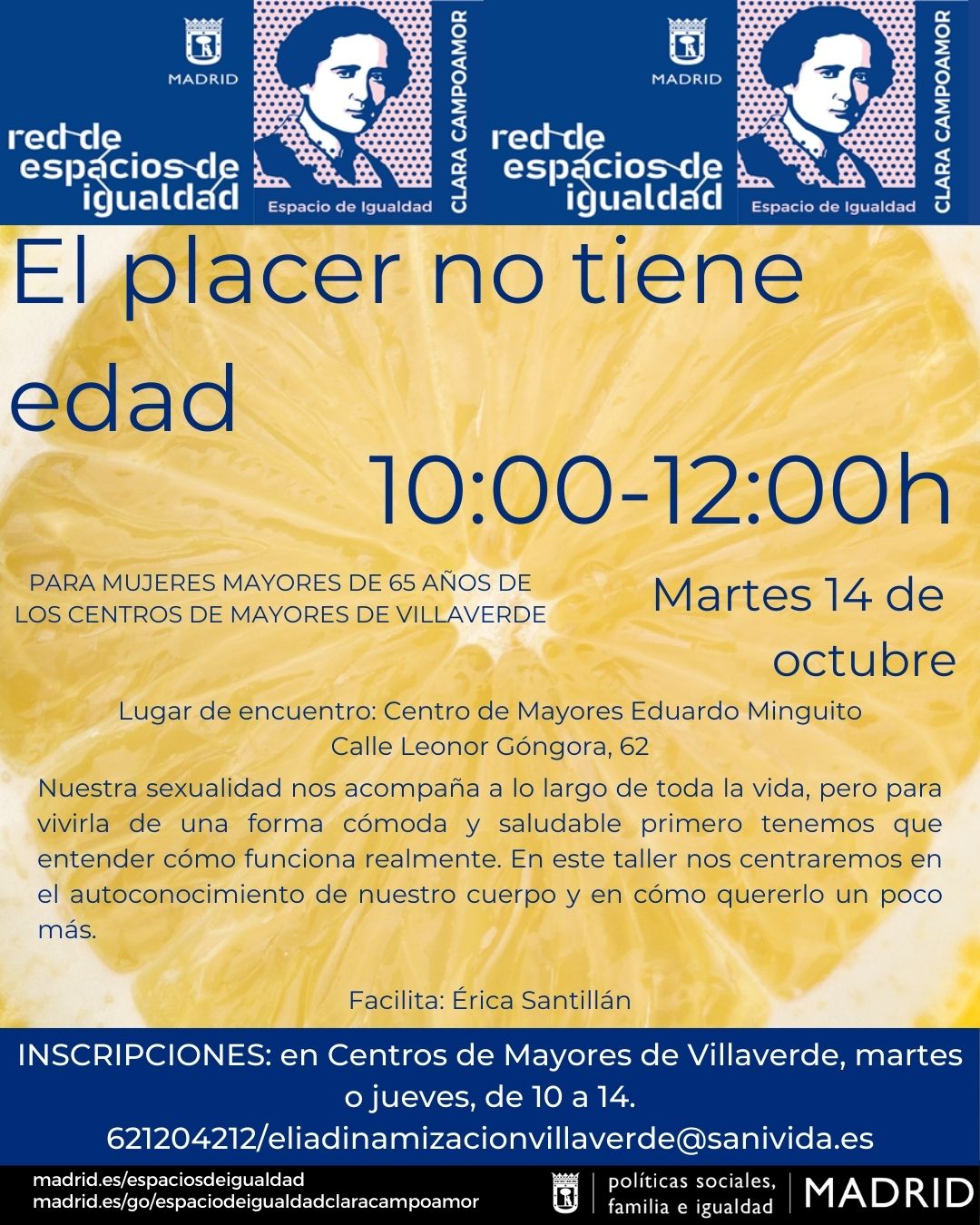cartel con texto informativo similar al publicado en web