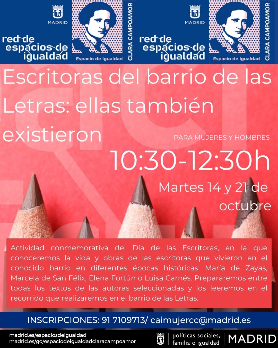 Cartel con el texto contenido en la web