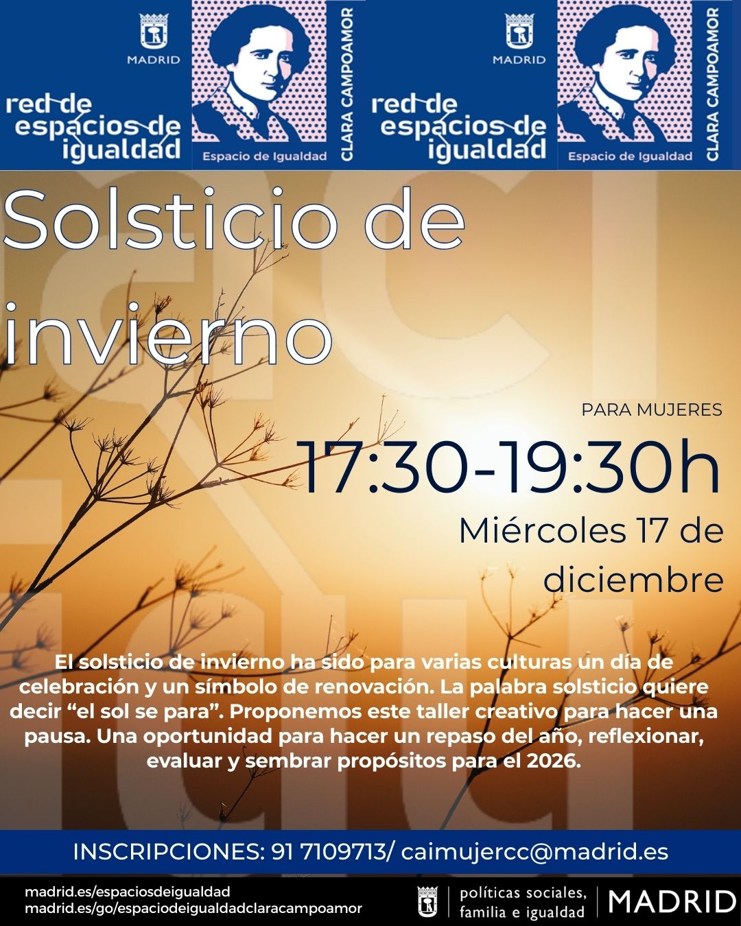 Cartel con el texto contenido en web