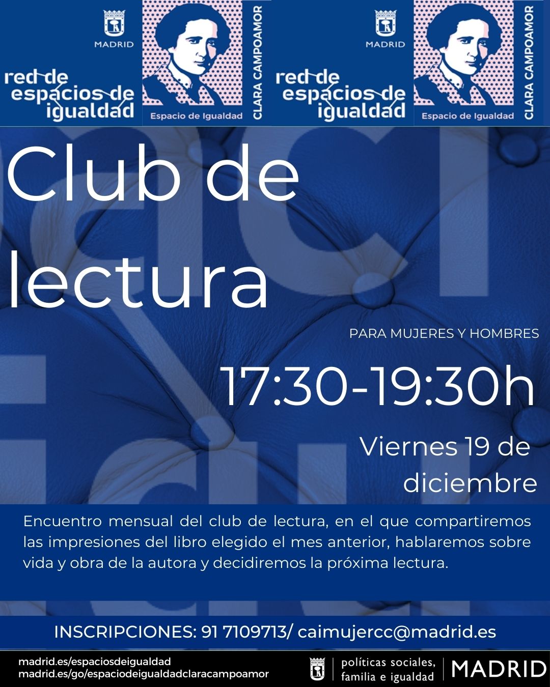 Cartel con texto con la misma información que en web