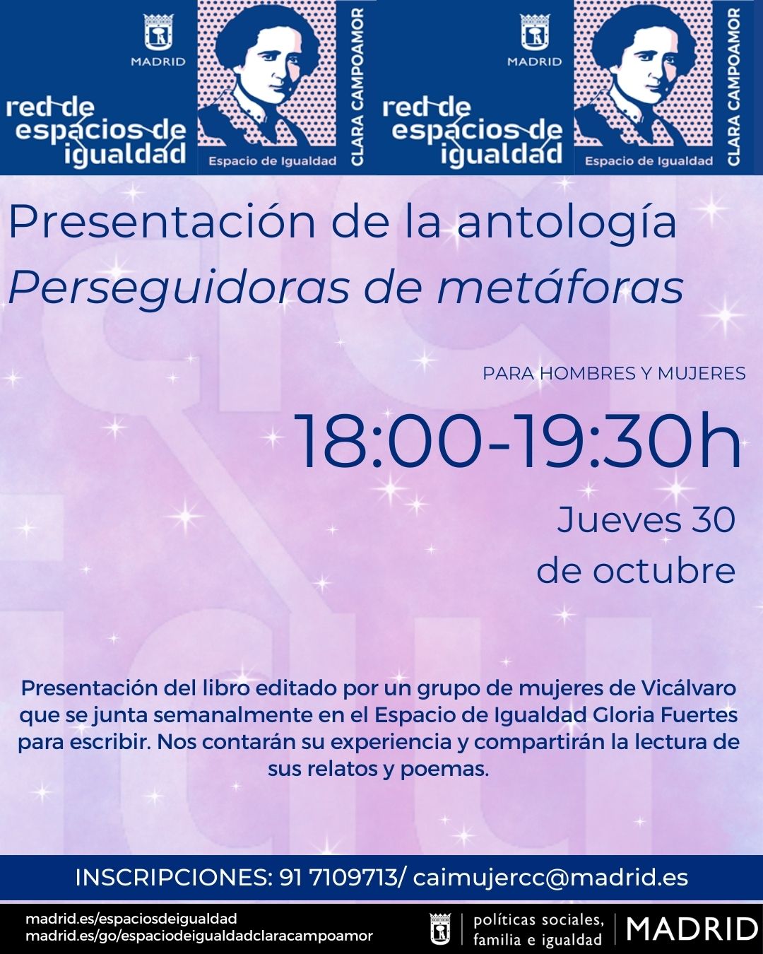 Cartel con texto contenido en web