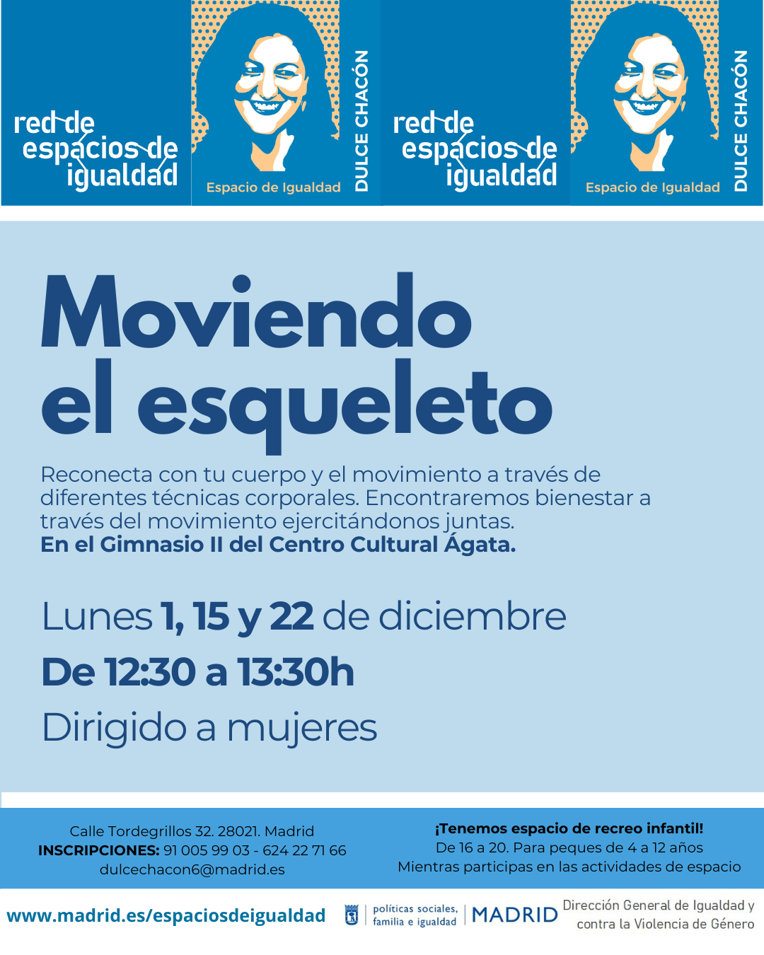 Cartel con el texto contenido en web