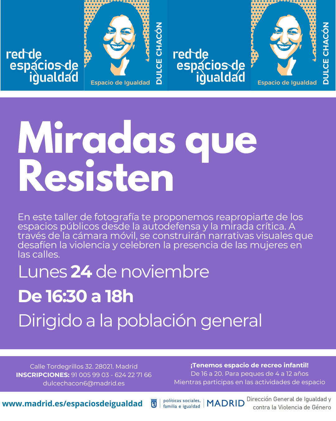 Cartel con el texto contenido en web