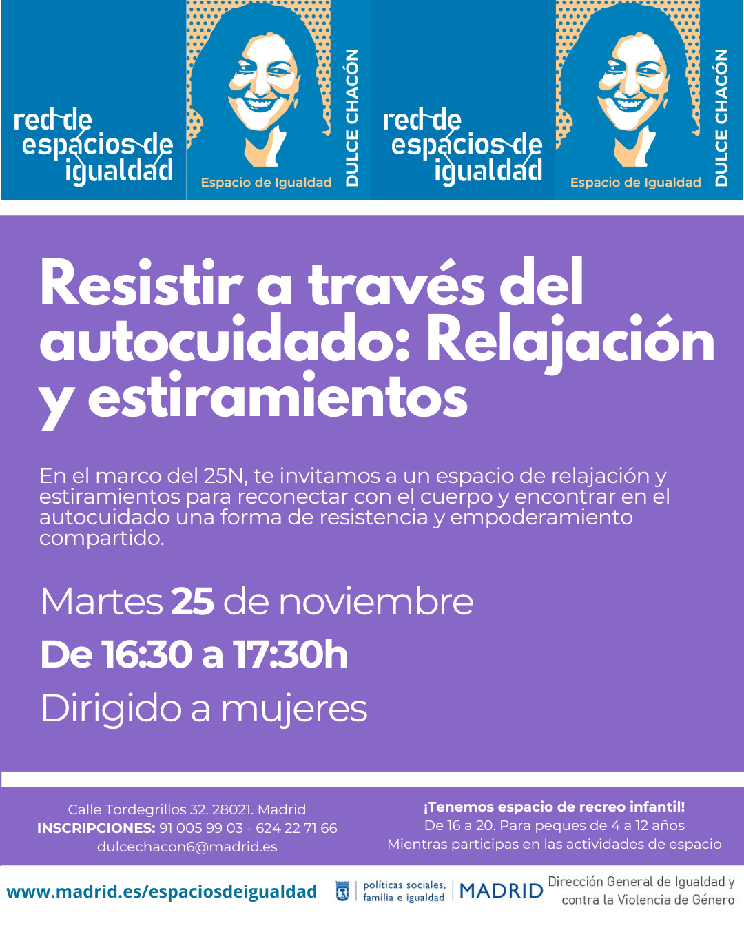 Cartel con el texto contenido en web